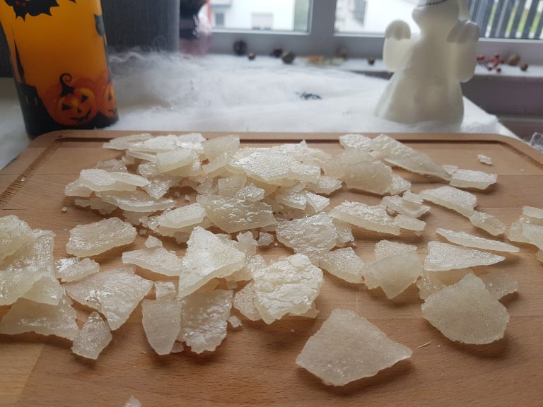 Essbare Glasssplitter