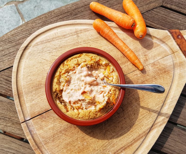 Karottenkuchen Baked Oats (Gebackener Haferbrei)