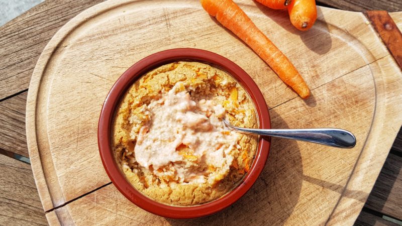 Karottenkuchen Baked Oats (Gebackener Haferbrei)