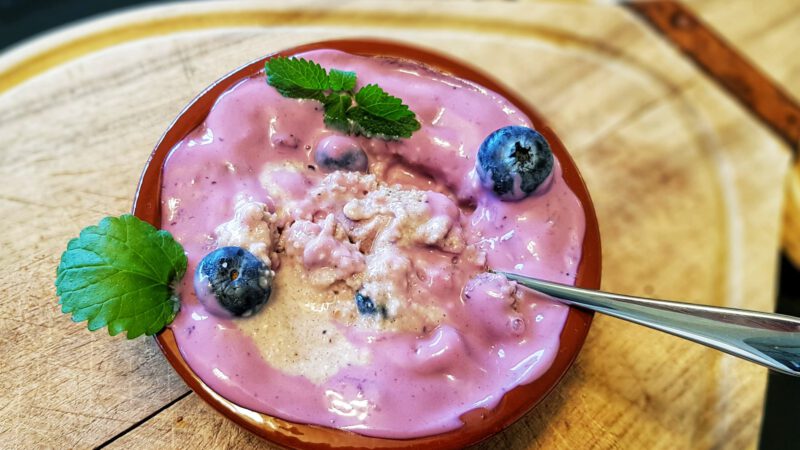 Heidelbeer Baked Oats (Gebackener Haferbrei)