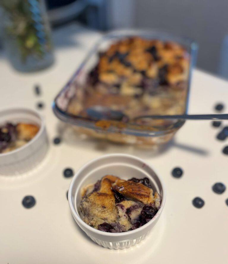 Heidelbeer Brotauflauf (French Toast Bake)